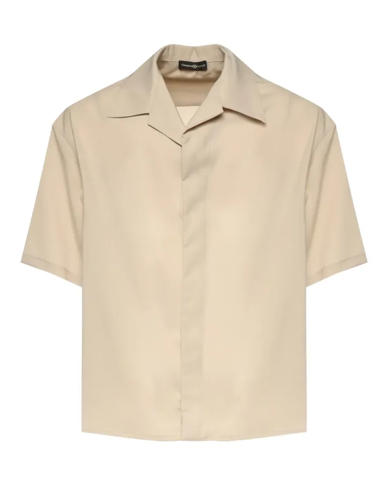 Giuliano Galiano short-sleeve camp-collar shirt - Nude Nude