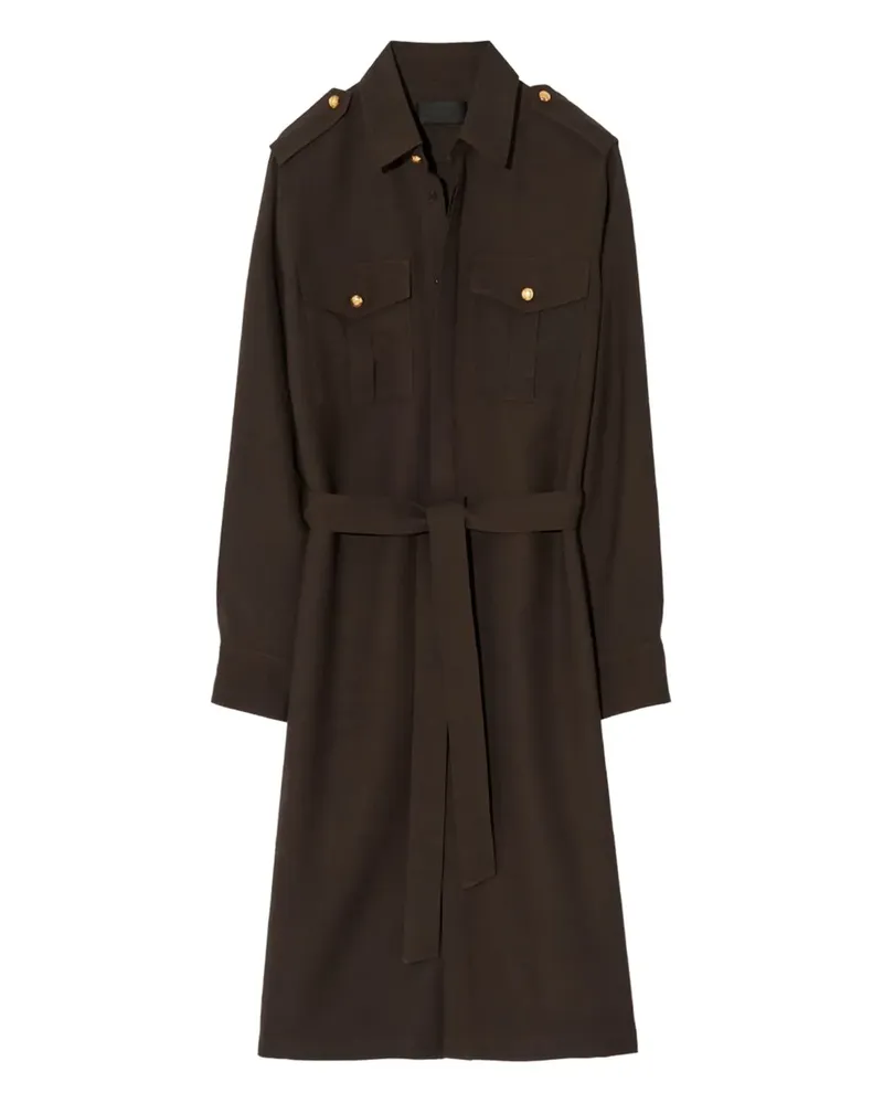 Nili Lotan Marcia button-detailed belted midi dress - Braun Braun