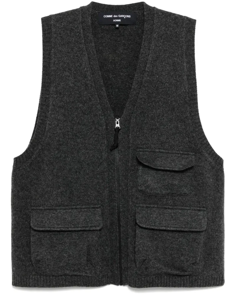 Comme des Garçons Cardigan mit Reißverschluss - Grau Grau