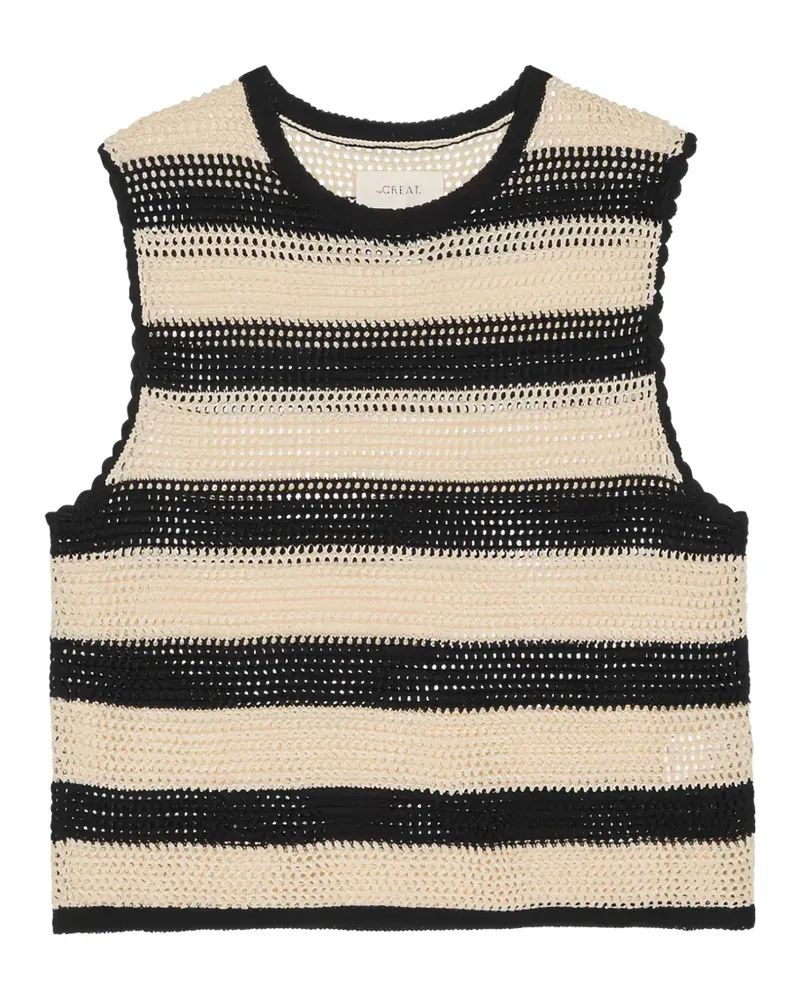 The Great striped crochet sweater - Schwarz Schwarz