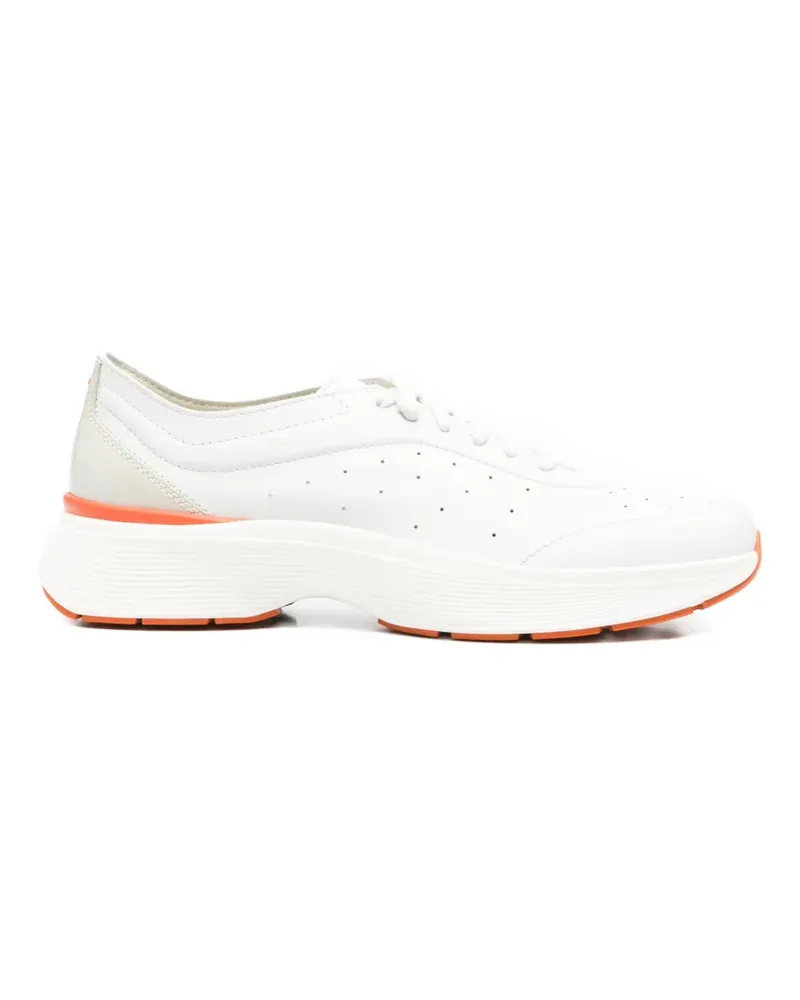 Santoni Easy Bounce perforated panelled sneakers - Weiß Weiß