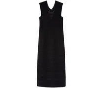 Jacquard-Kleid mit V-Ausschnitt