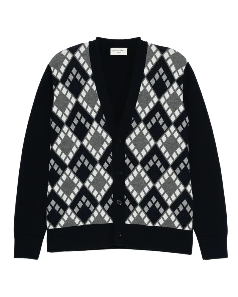 Officine Generale Miles Cardigan - Blau Blau