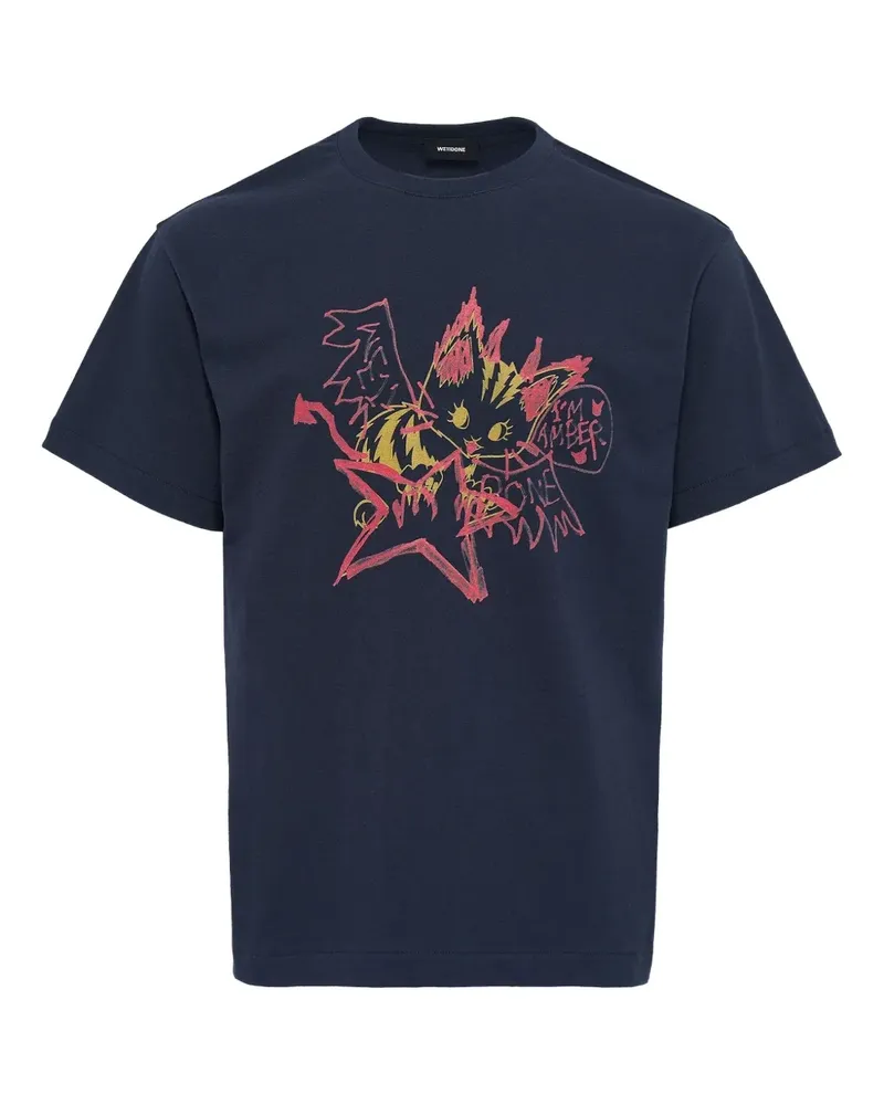 WE 11 DONE graphic-print T-shirt - Blau Blau