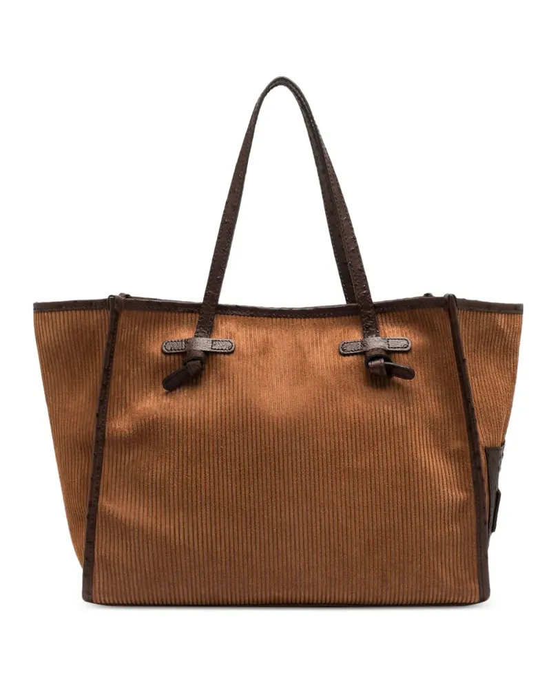 Gianni Chiarini Große Marcella Tote Bag mit Cordoptik - Braun Braun
