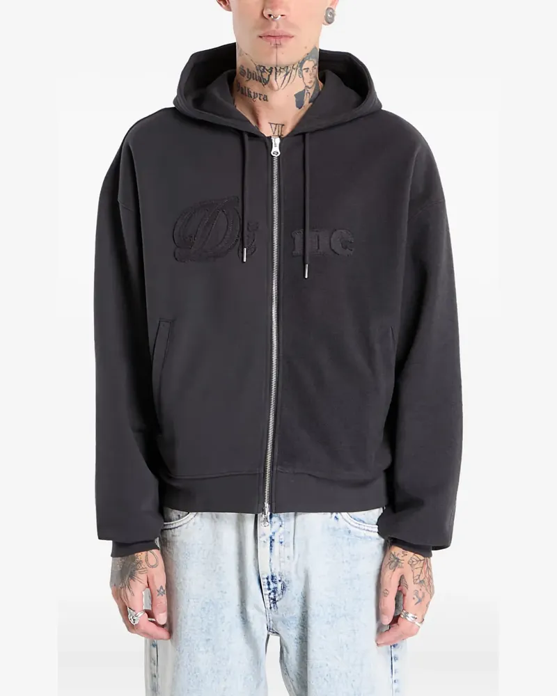 Dime reverse french-terry zip hoodie - Schwarz Schwarz