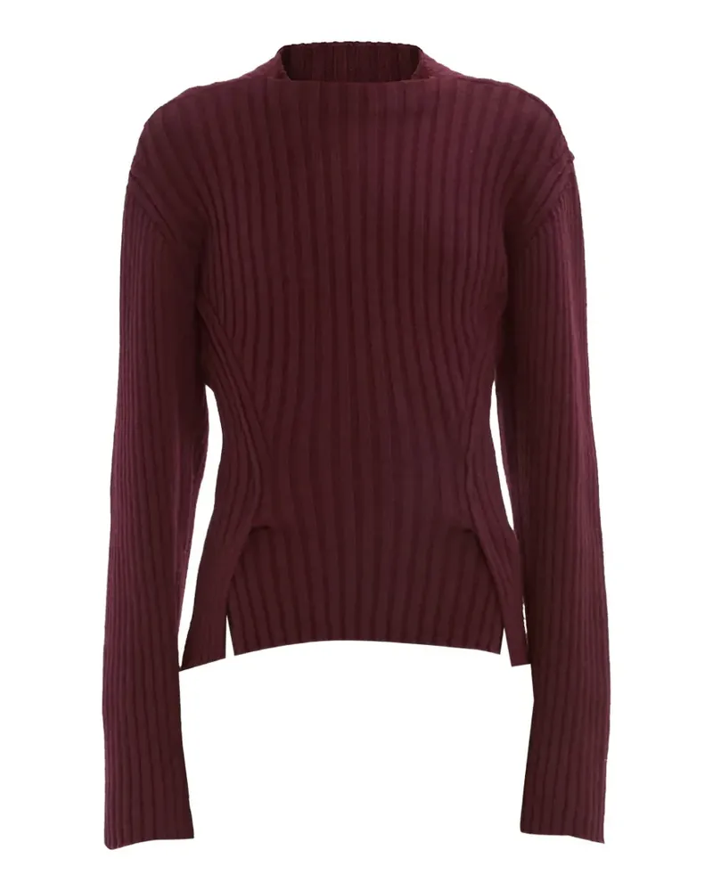 Victoria Beckham ribbed-knit cut-out sweater - Rot Rot
