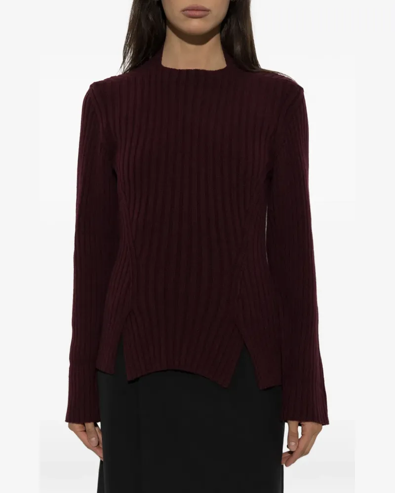 Victoria Beckham Geripptes Pulloverkleid - Rot Rot