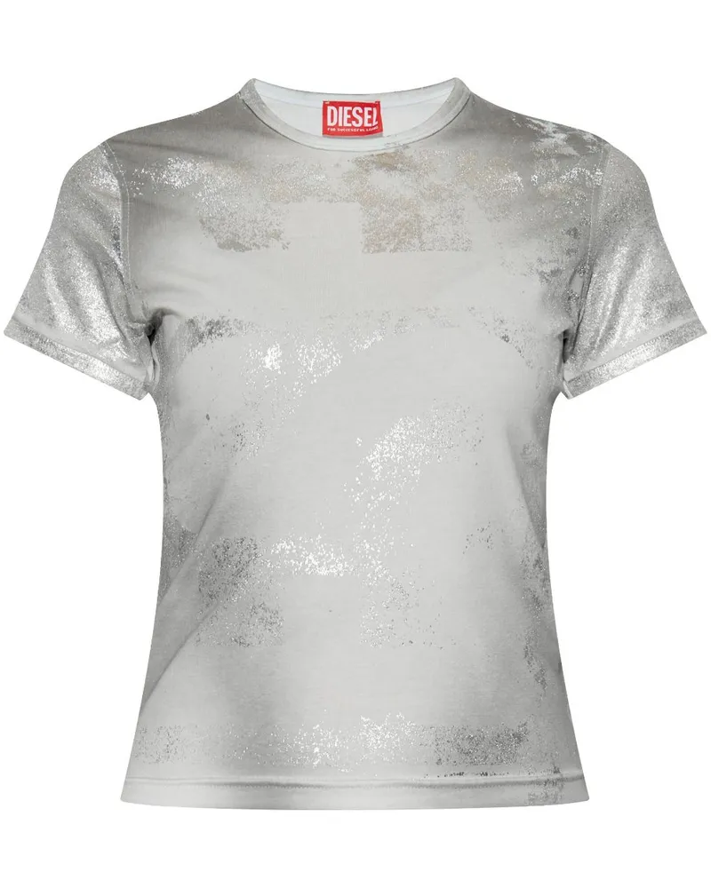 Diesel T-Uncutie-Long-Q5 T-Shirt - Grau Grau