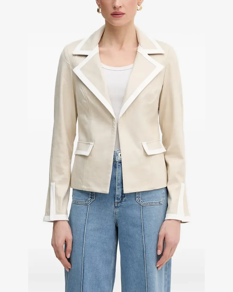 Joseph Ribkoff contrast-trim blazer - Nude Nude