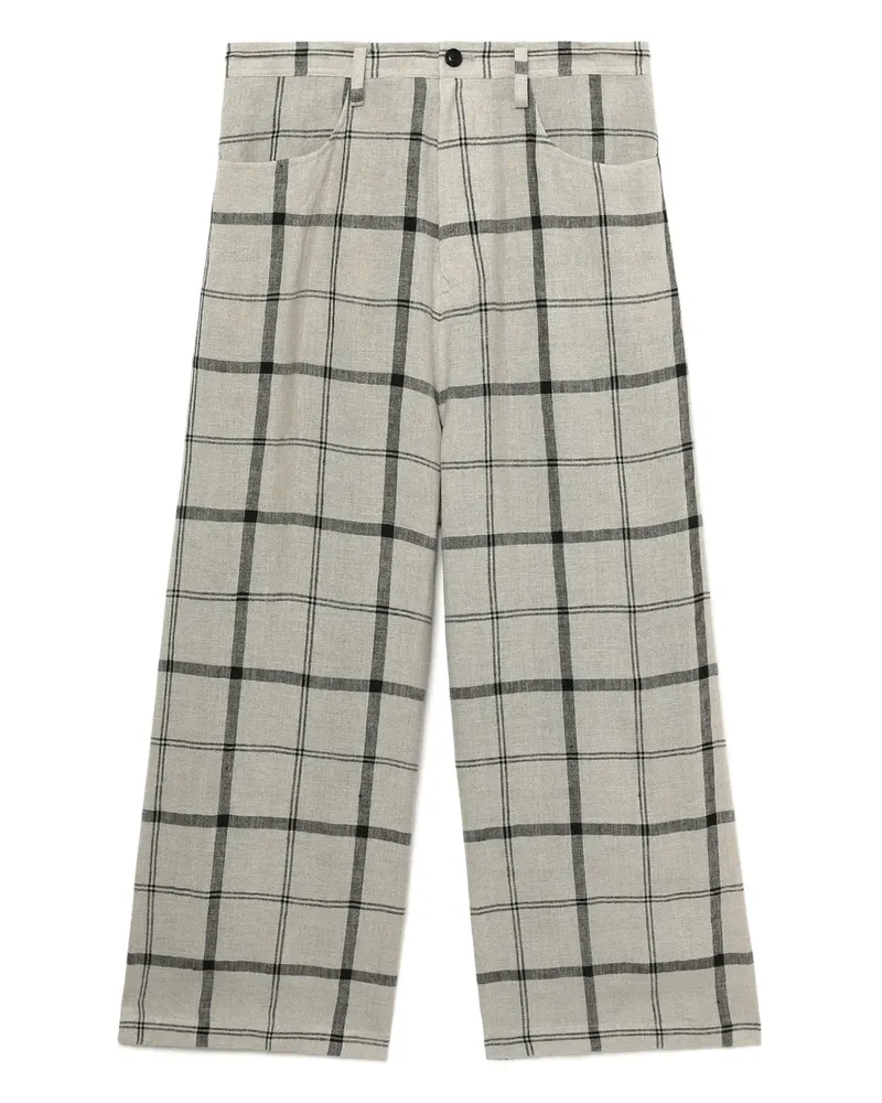 Yohji Yamamoto Karierte Hose - Nude Nude