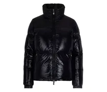 Gefütterte Jacke mit Reißverschluss - Schwarz