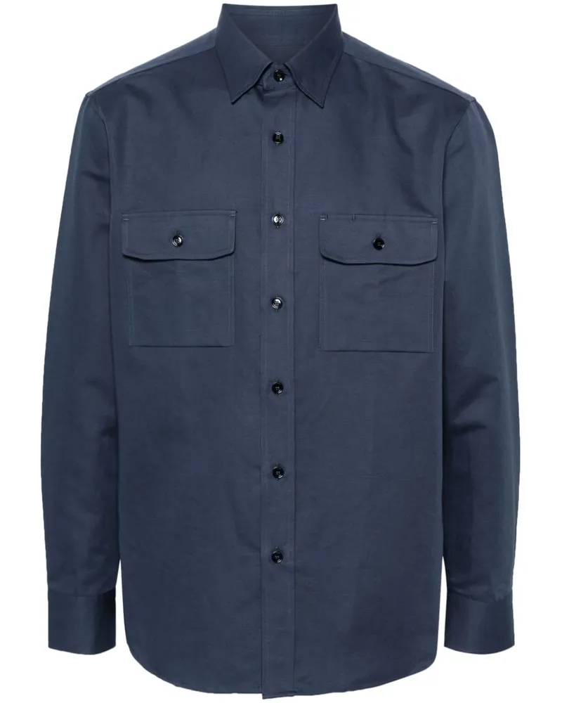 Brioni Klassisches Hemd - Blau Blau