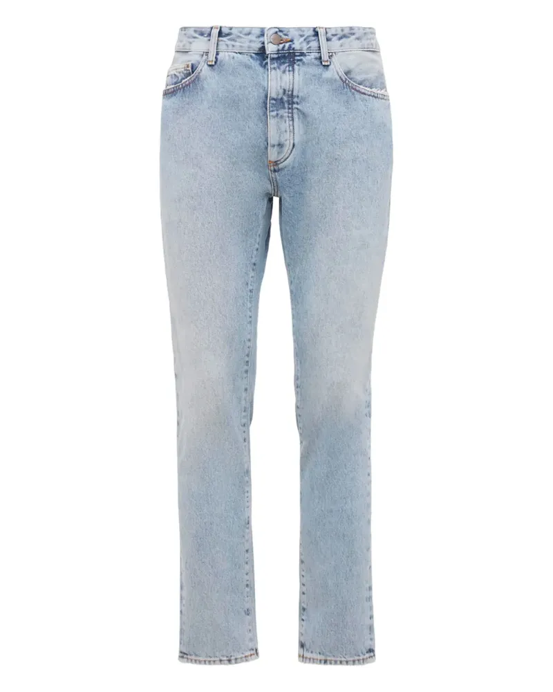 Palm Angels Five-Pocket-Jeans mit Logo-Print - Blau Blau