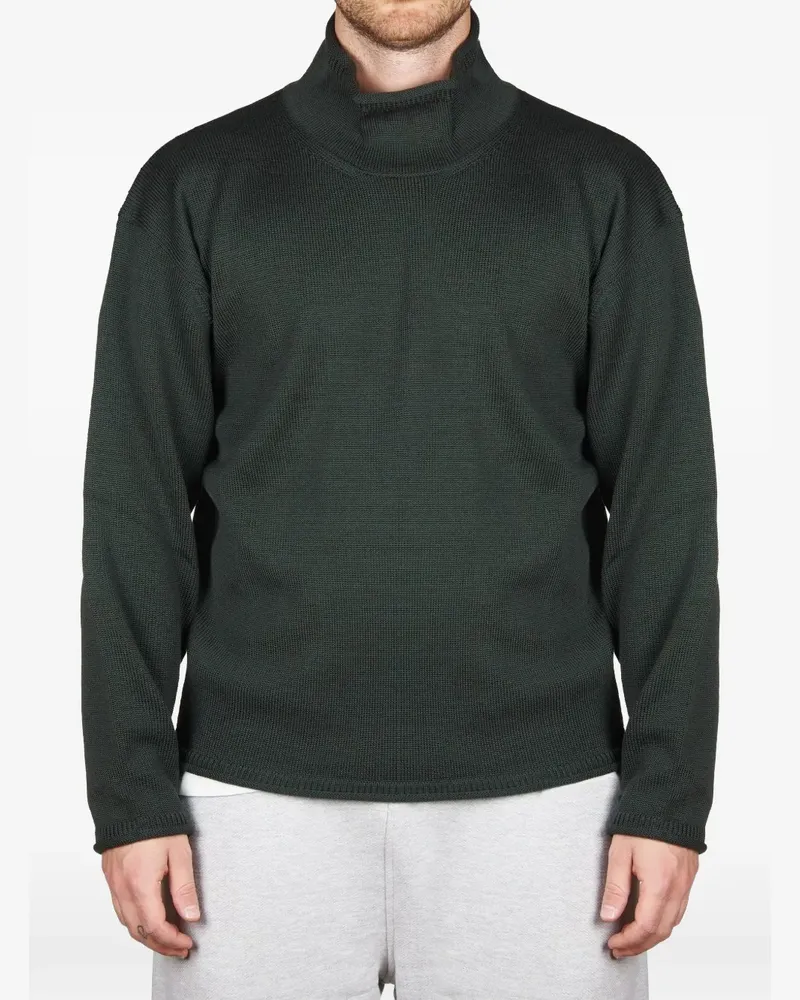 Roberto Collina high-neck rib-trimmed sweater - Grün Grün