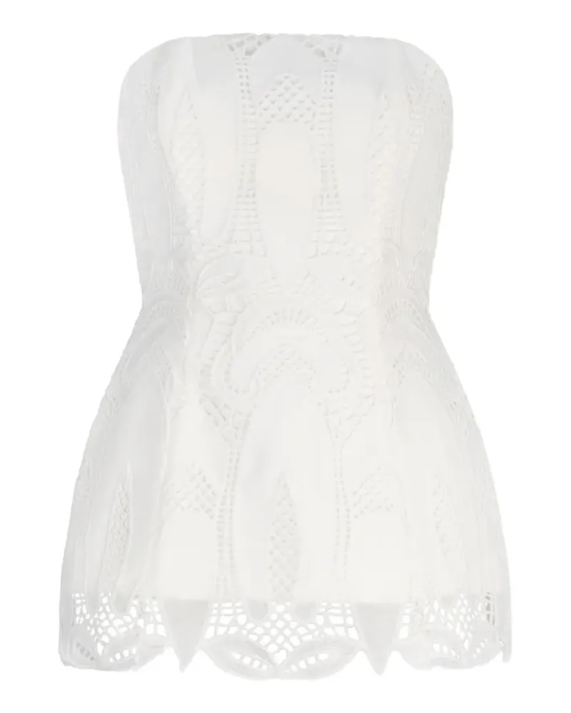 Atoir Opal lace-trim bustier top - Weiß Weiß