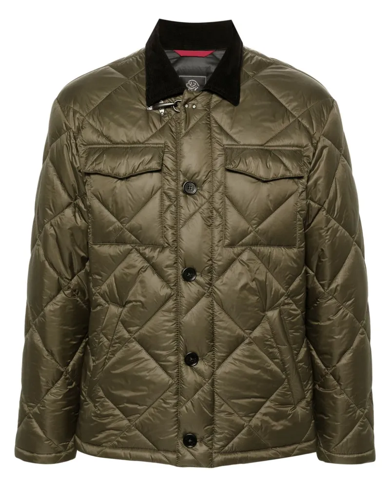 Fay Gesteppte Hemdjacke - Grün Grün