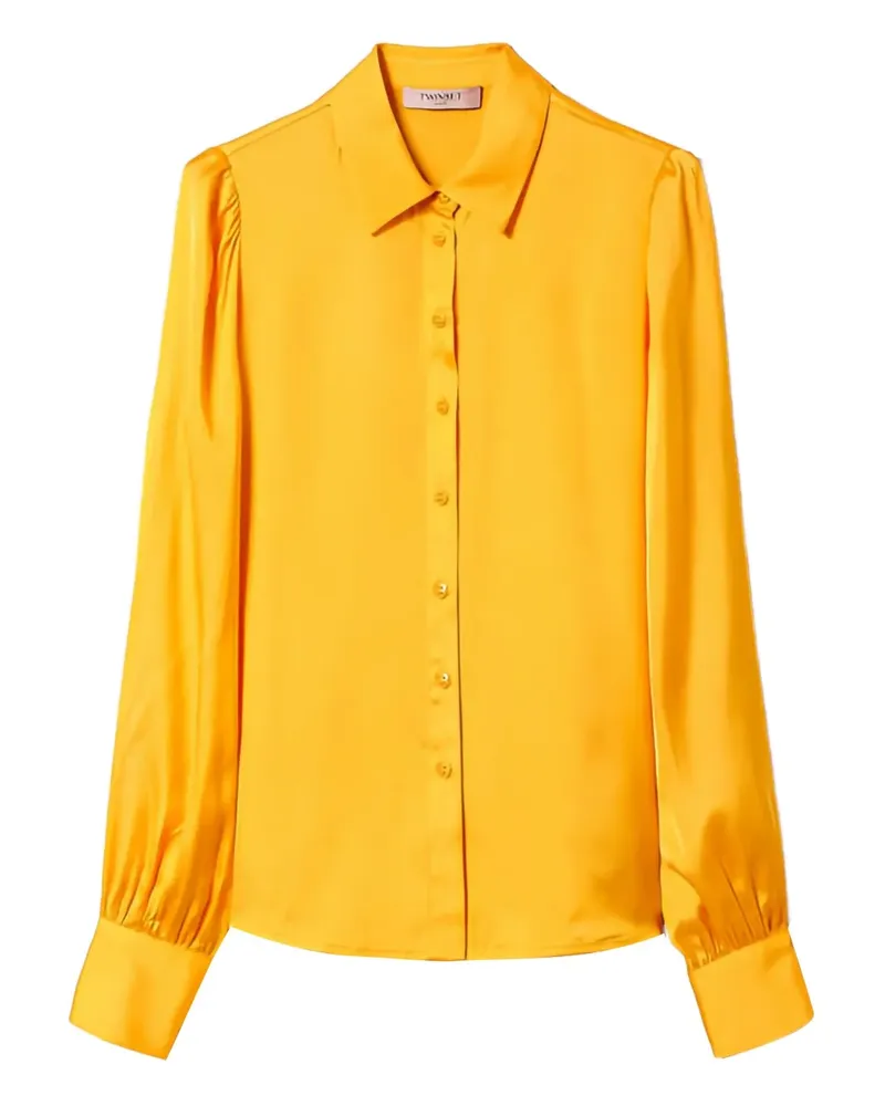 Twin-Set Polka-Dot-Hemd mit weiten Ärmeln - Gelb Gelb