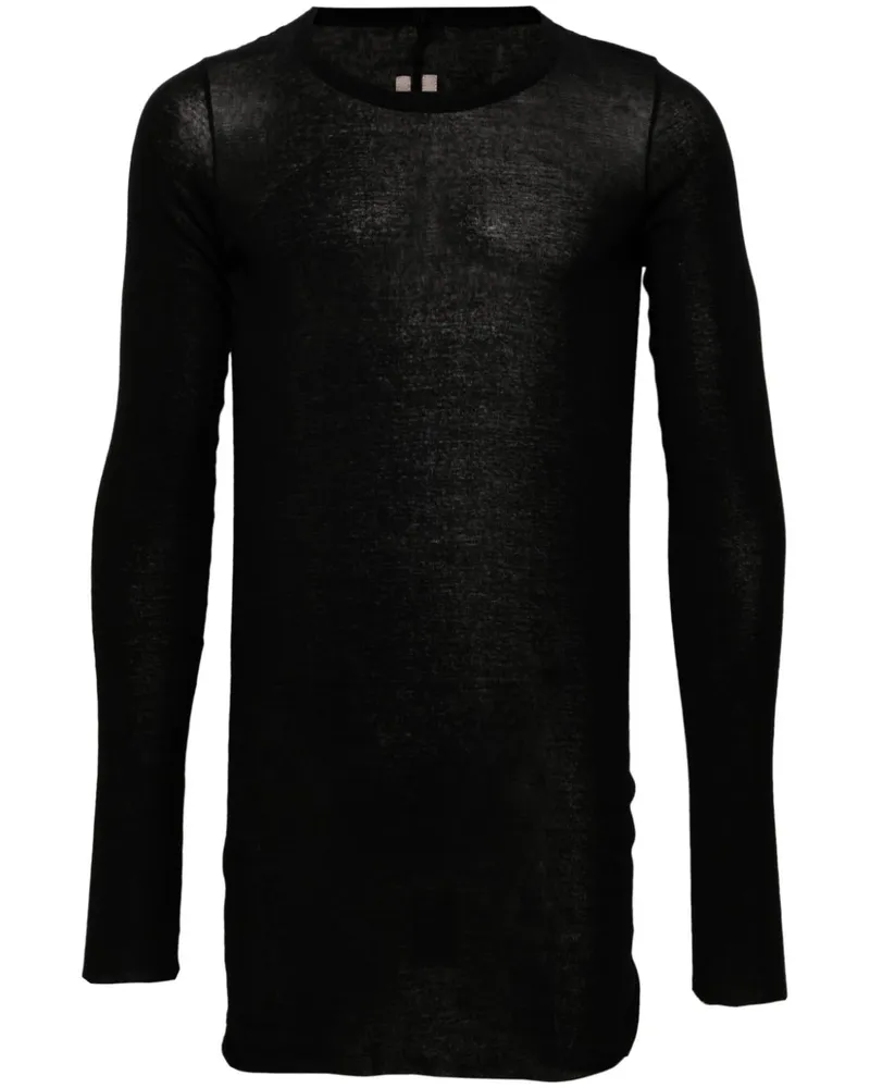 Rick Owens Porterville T-Shirt aus Jersey Schwarz