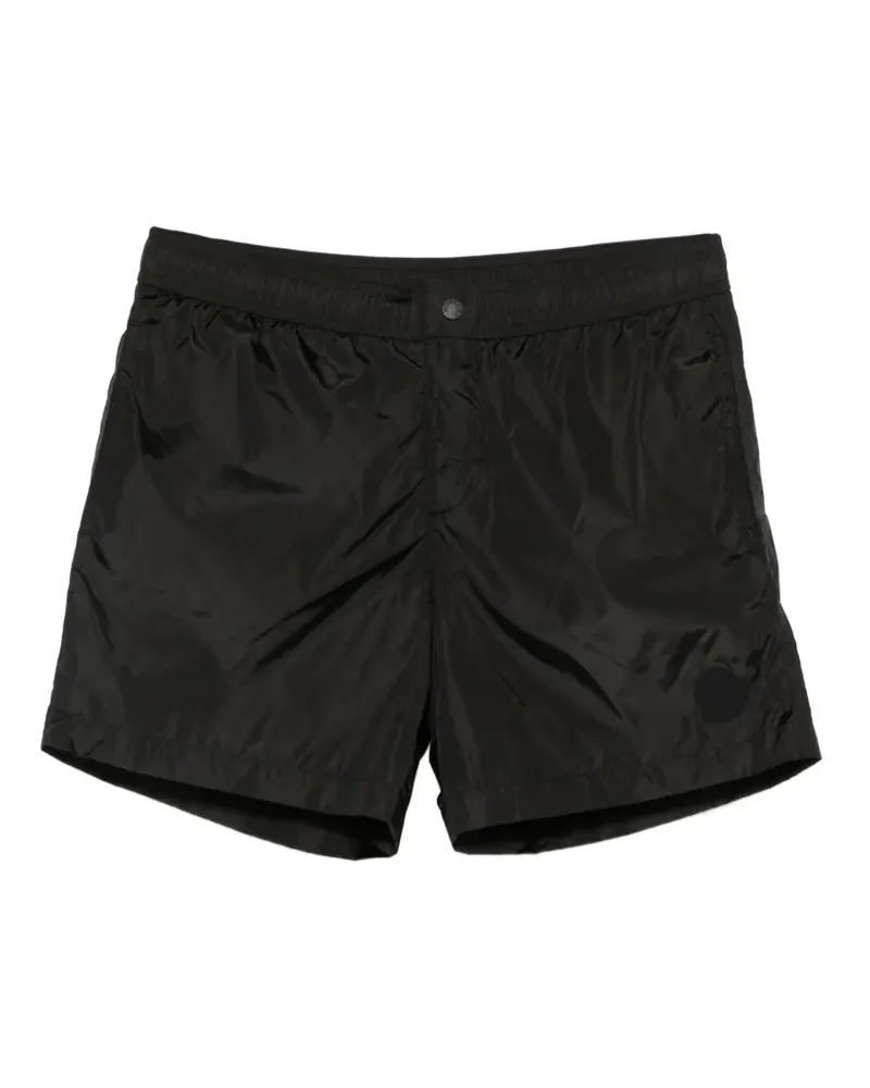 Moncler Badeshorts mit Logo-Patch - Schwarz Schwarz