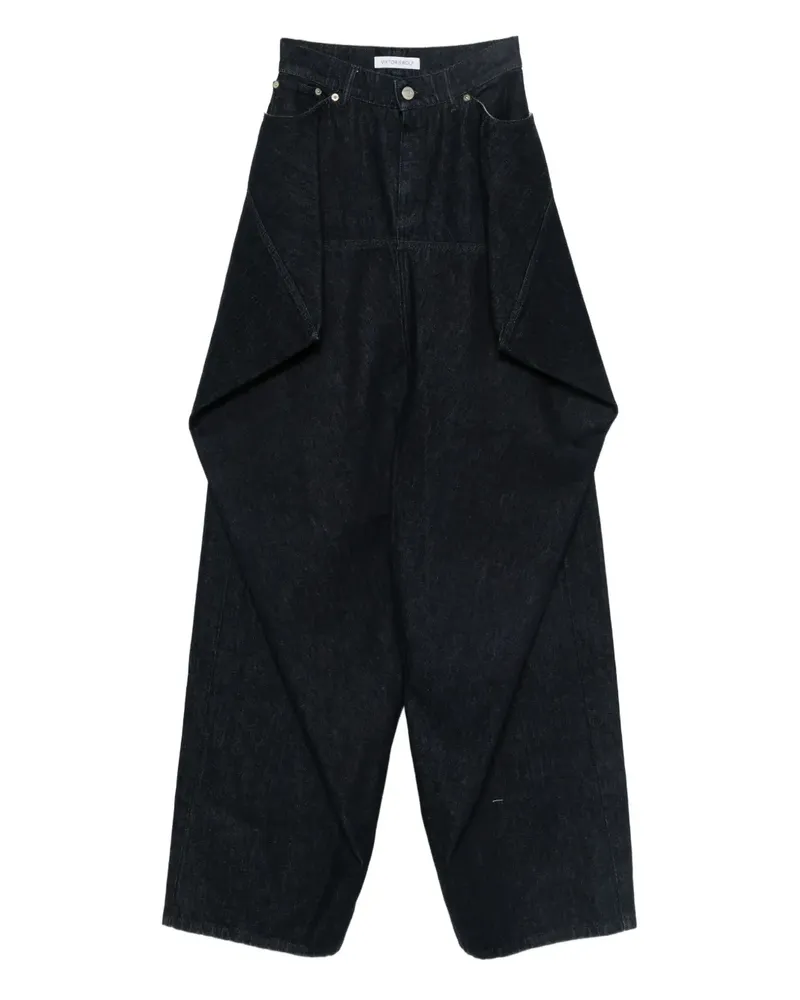 Viktor & Rolf Five-Pocket-Jeans mit Klappeneinsätzen - Blau Blau