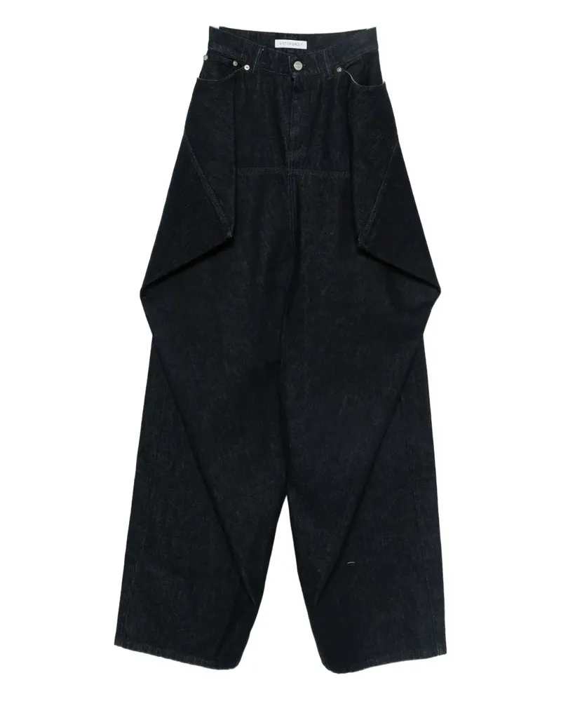 Viktor & Rolf Five-Pocket-Jeans mit Klappeneinsätzen - Blau Blau