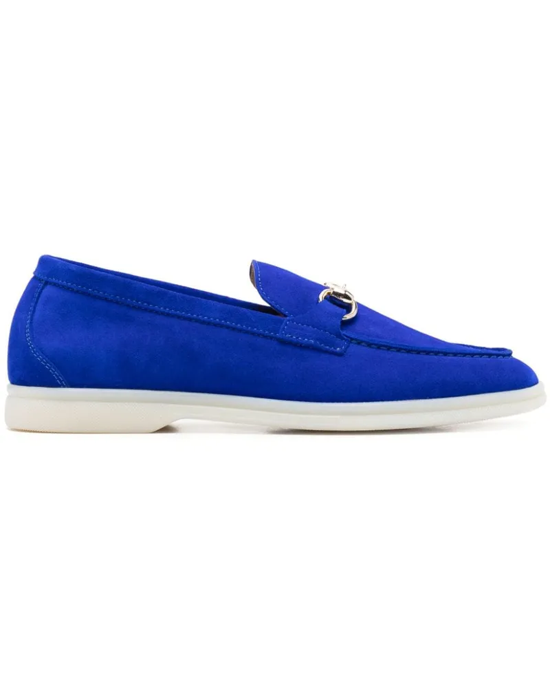 Scarosso Lilia Loafer aus Wildleder - Blau Blau