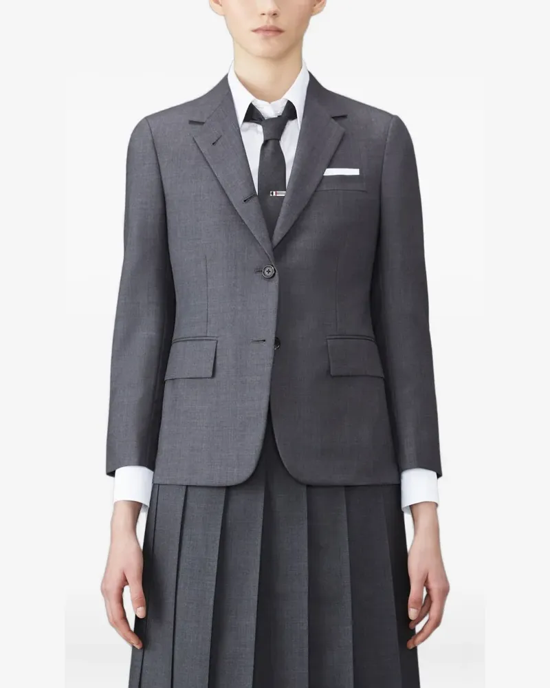 Thom Browne Wolljacke mit Falten - Grau Grau