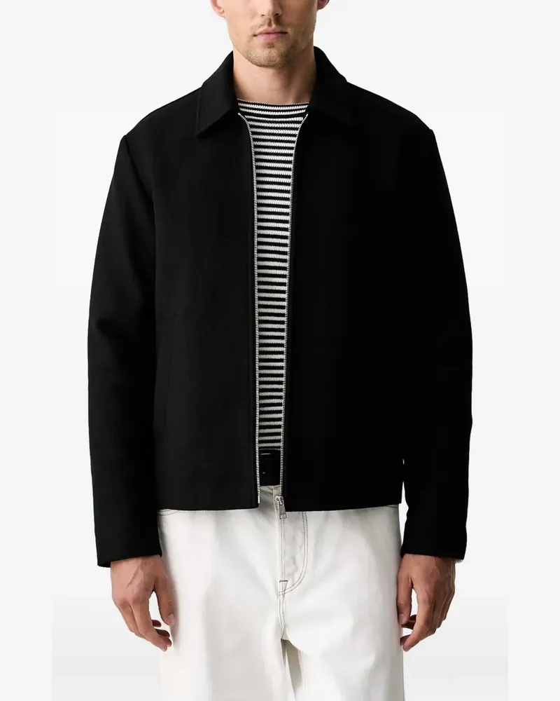 Marc O'Polo Jacke mit diagonalem Webmuster - Schwarz Schwarz