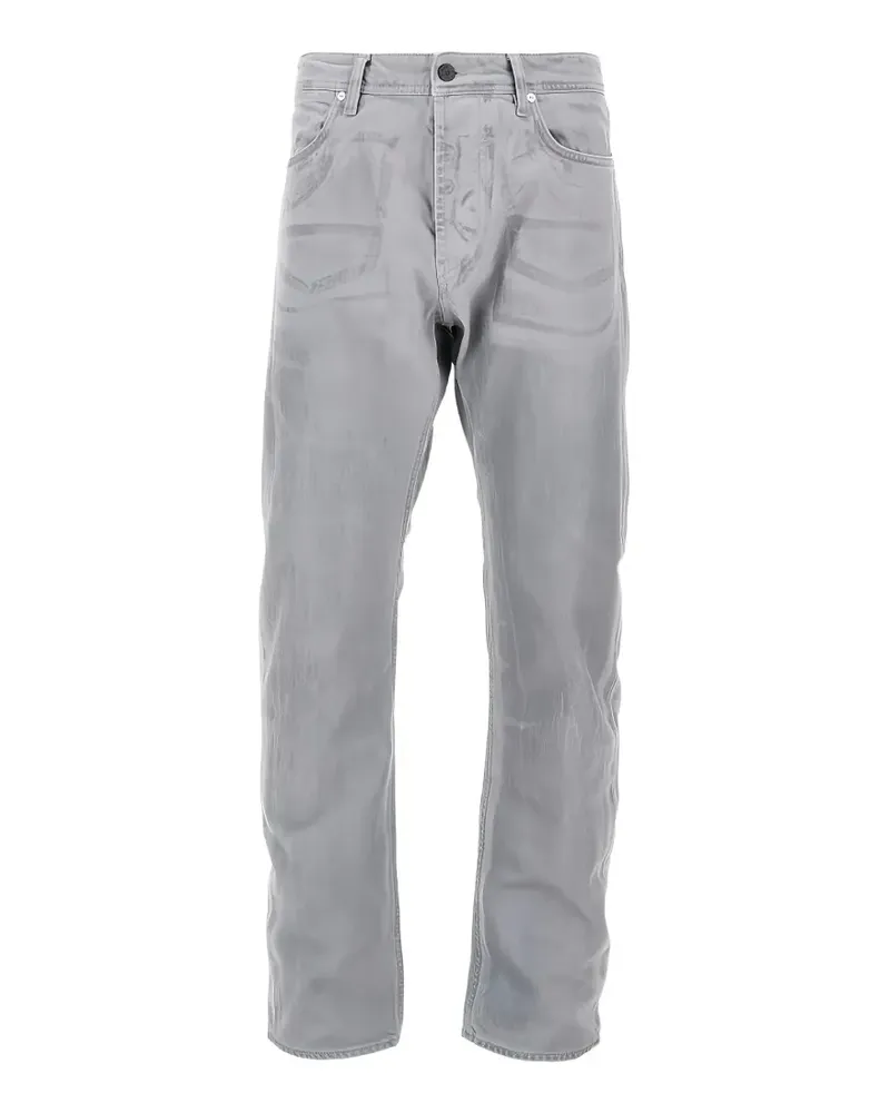 Stone Island J100005 corroded reflective-light bull denim-tc jeans - Grau Grau