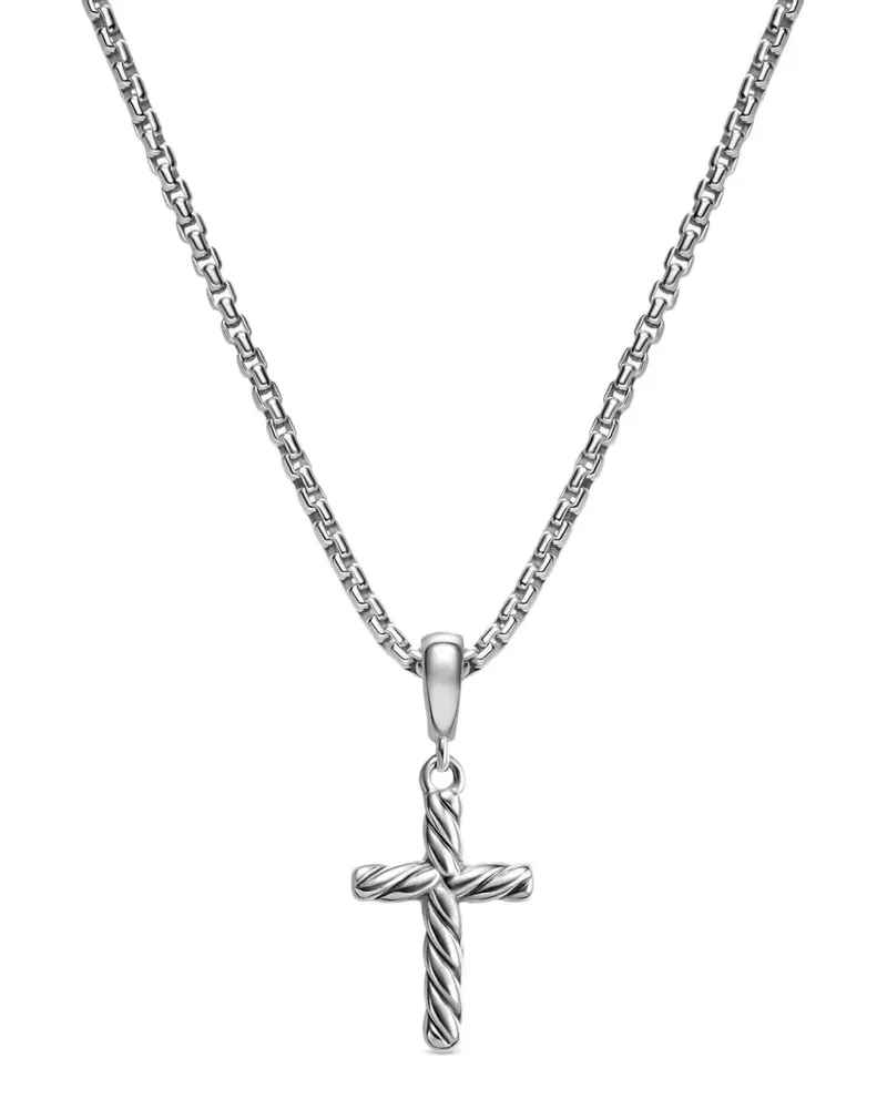 David Yurman Halskette mit Kreuzanhänger - Silber Silber