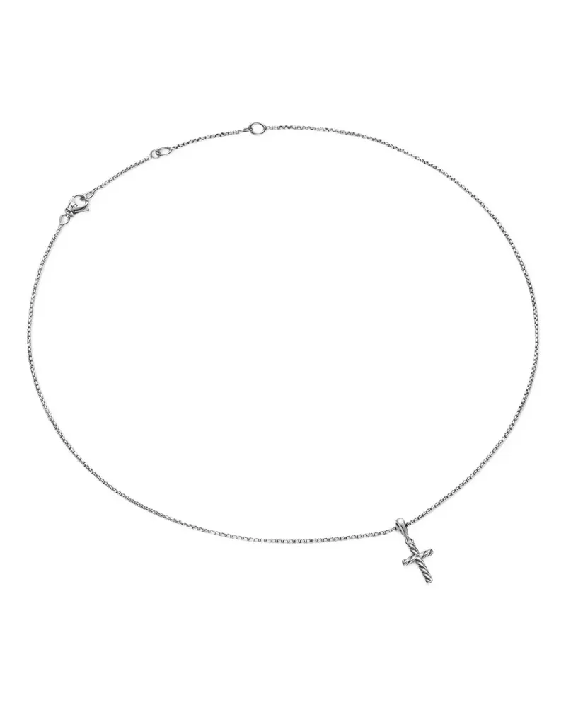 David Yurman Halskette mit Kreuzanhänger - Silber Silber