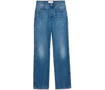 Tief sitzende Straight-Leg-Jeans - Blau