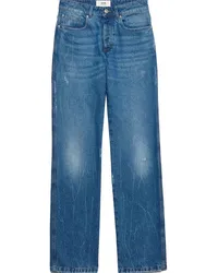 AMI Paris Tief sitzende Straight-Leg-Jeans Blau