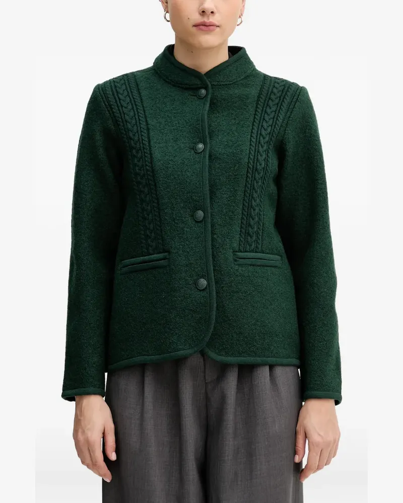 Hoss Intropia braided buttoned jacket - Grün Grün