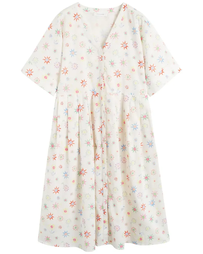 Chinti & Parker Etoile Midikleid - Weiß Weiß