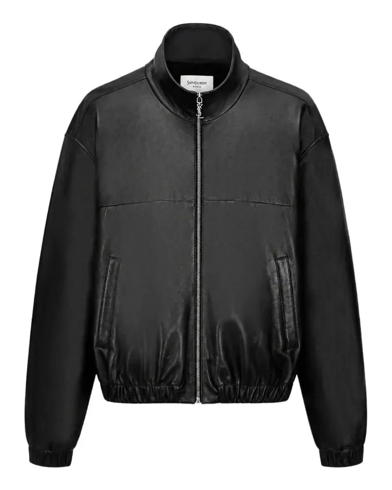 Saint Laurent Cassandre jacket in lambskin - Schwarz Schwarz