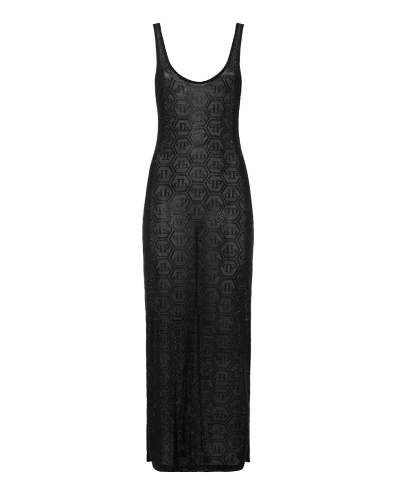 Philipp Plein Midikleid aus Tüll - Schwarz Schwarz