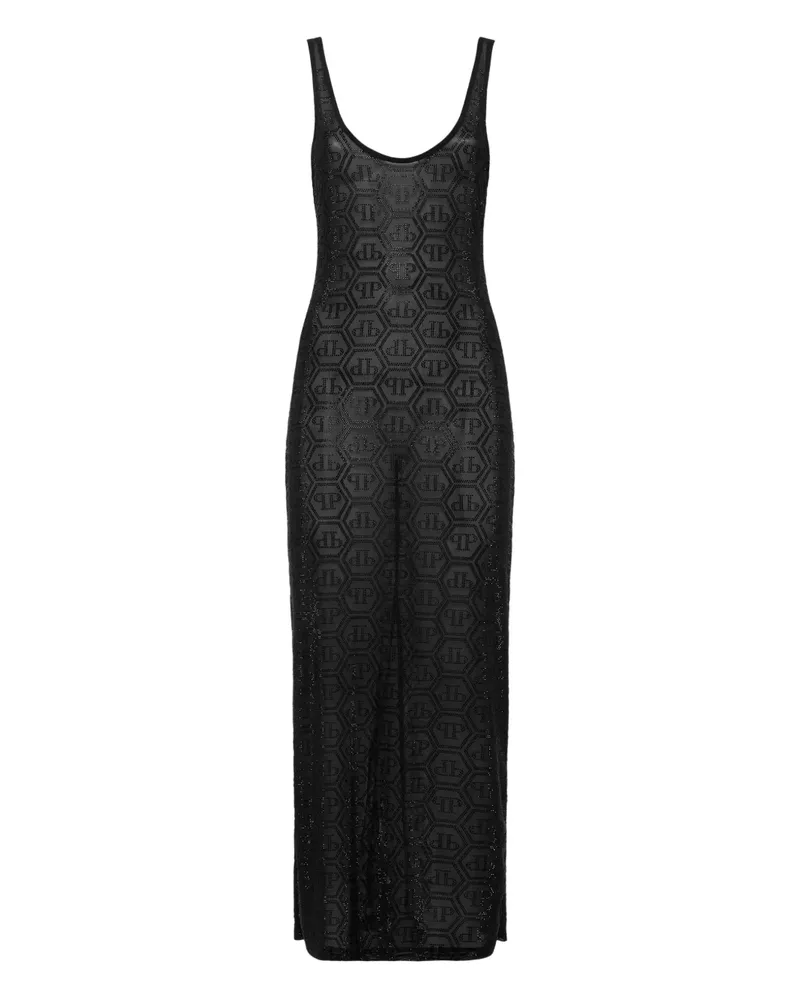 Philipp Plein Midikleid aus Tüll - Schwarz Schwarz