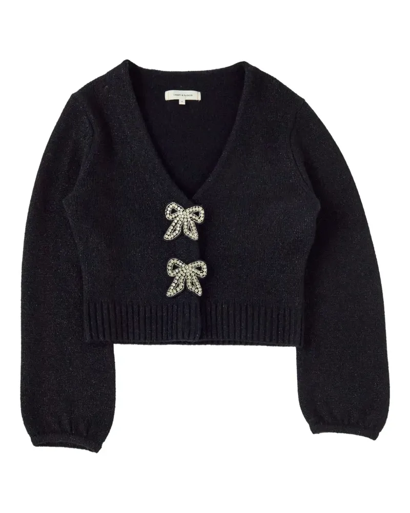 Chinti & Parker Cardigan mit verzierter Schleife - Schwarz Schwarz