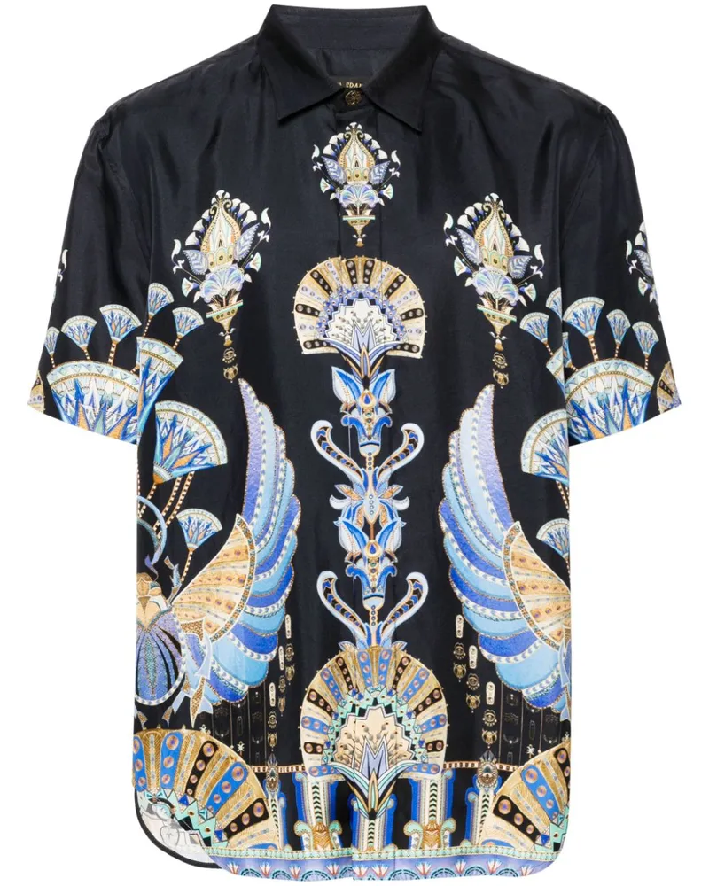 Camilla Under Scarab Skies Hemd - Schwarz Schwarz