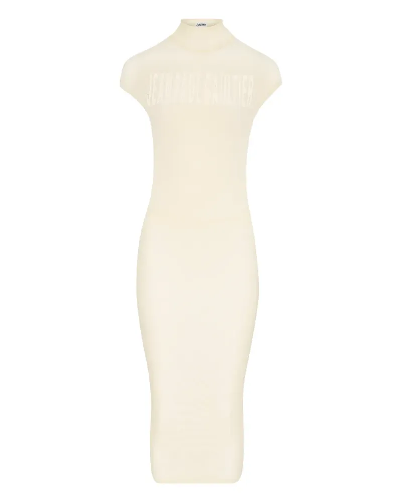 Jean Paul Gaultier logo midi dress - Nude Nude