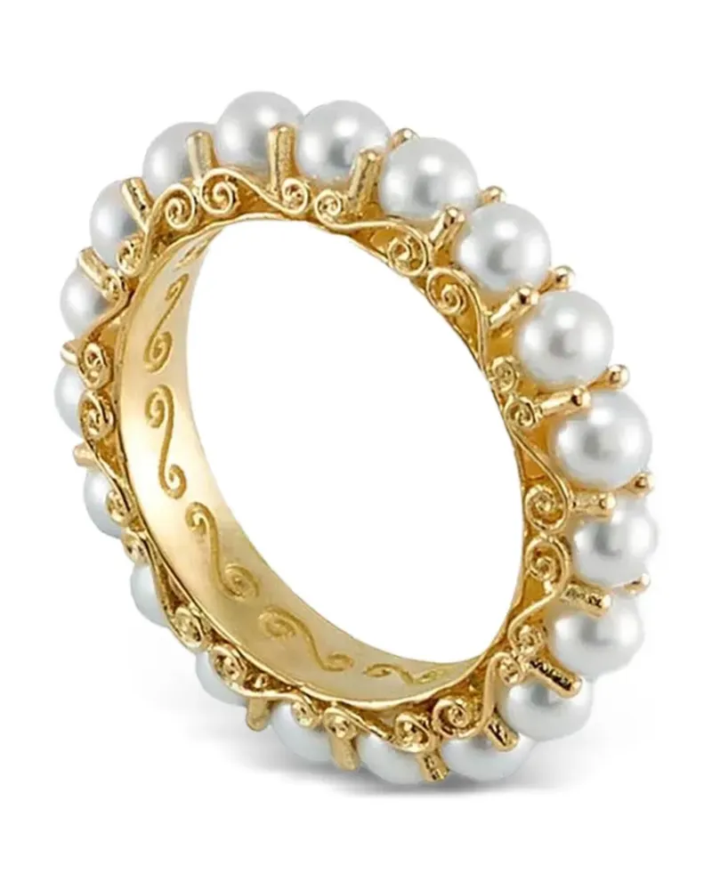 Dolce & Gabbana 18kt Gelbgoldring mit Perlen Gold