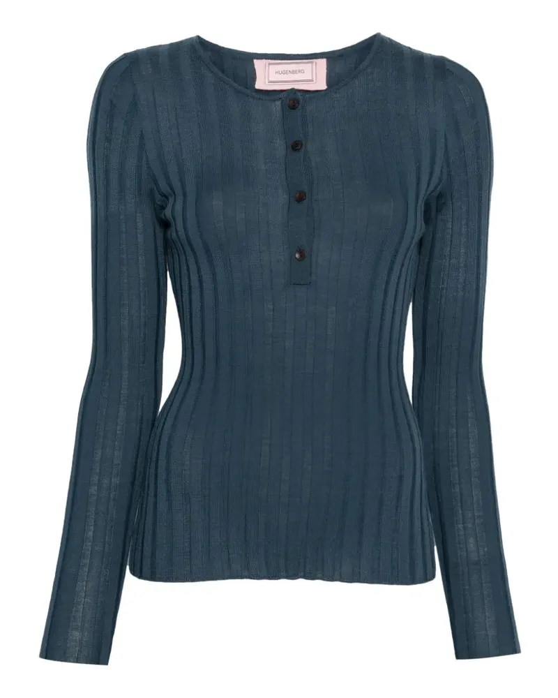Hugenberg Pullover mit rundem Ausschnitt - Blau Blau