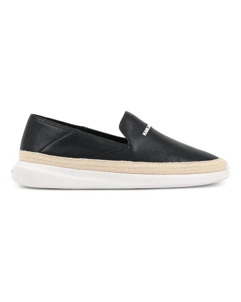 Karl Lagerfeld logo-print braided-trim loafers - Schwarz Schwarz