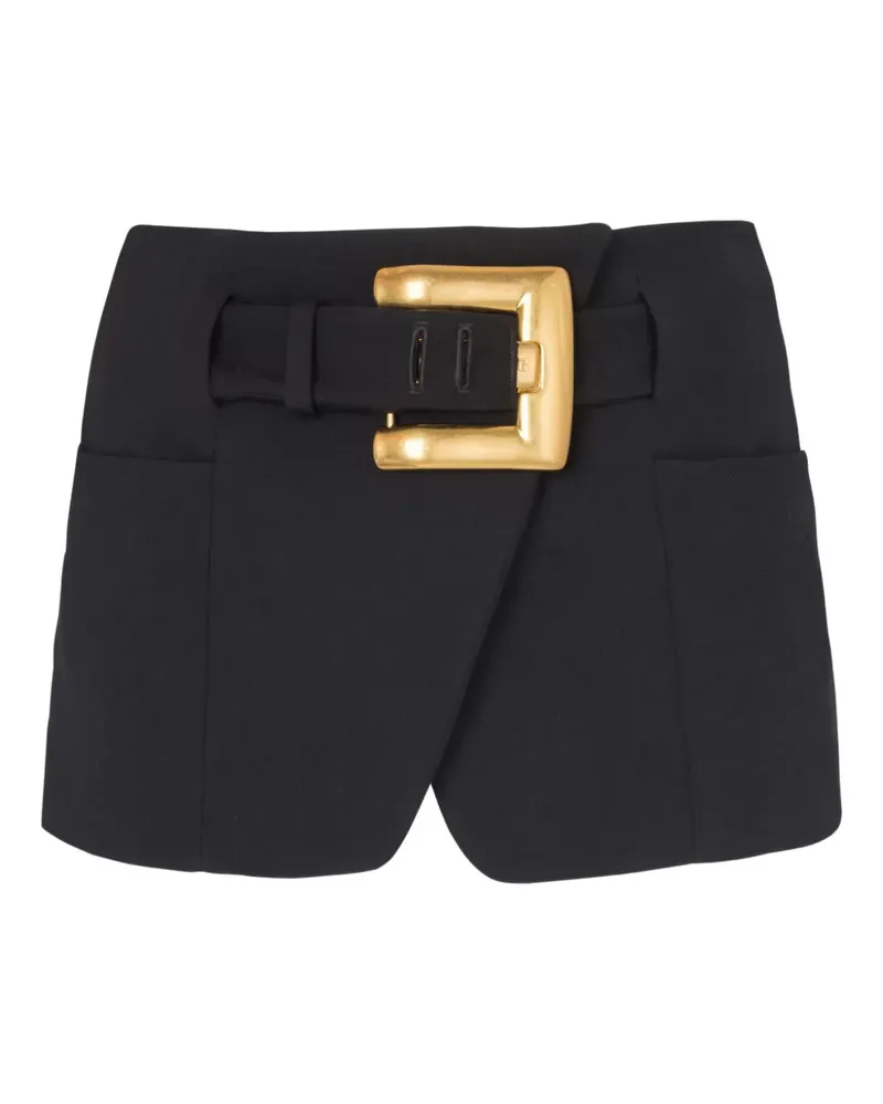 Balmain Minirock mit Gürtel - Schwarz Schwarz