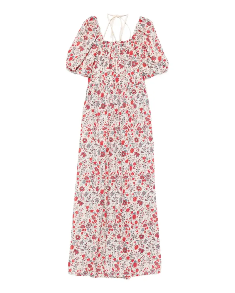 Antik Batik Annie Maxikleid mit Puffärmeln - Nude Nude