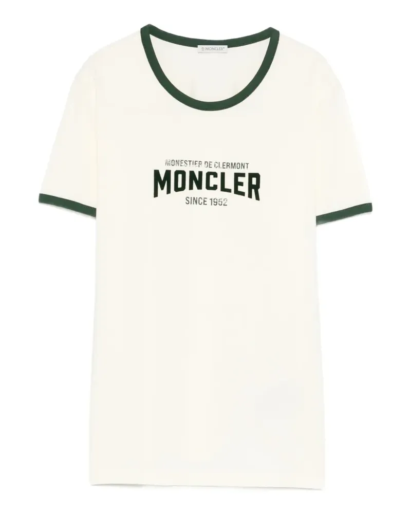 Moncler logo-print T-shirt - Nude Nude
