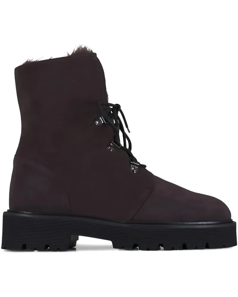 Aquatalia Schnürstiefel mit Futter aus Faux Fur - Braun Braun