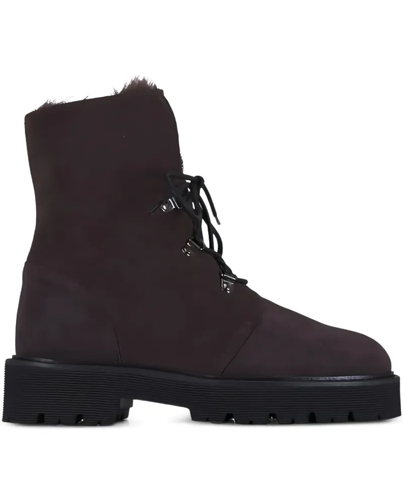 Aquatalia Schnürstiefel mit Futter aus Faux Fur - Braun Braun